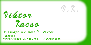 viktor kacso business card